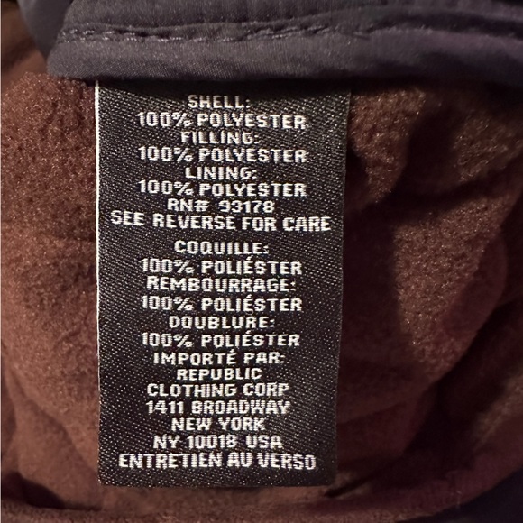 Magaschoni Mens Medium Blue Fleece Lined Quilted vest - Picture 8 of 10